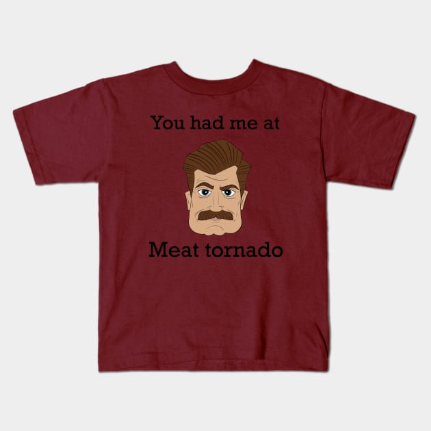 Ron Swanson Kids T-Shirt by Polynesian Vibes